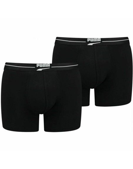 Herren-Boxershorts Puma  Gentle Retro 2 Stück Schwarz