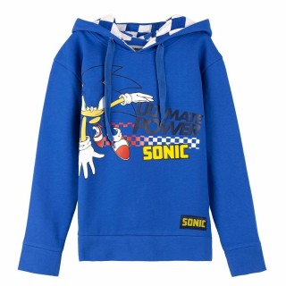 Sweatshirt med hætte til piger Sonic Blå