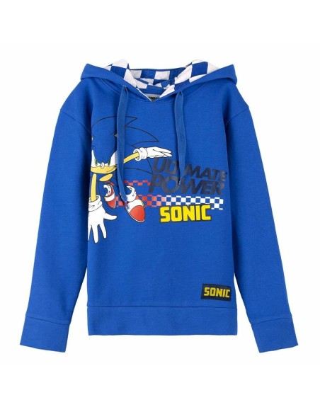 Sudadera con Capucha Niña Sonic Azul