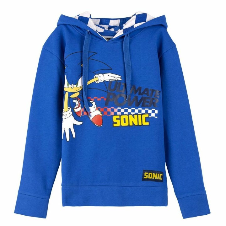 Sweatshirt med hætte til piger Sonic Blå