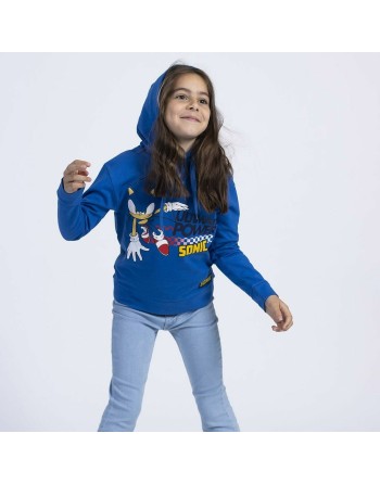 Sudadera con Capucha Niña Sonic Azul