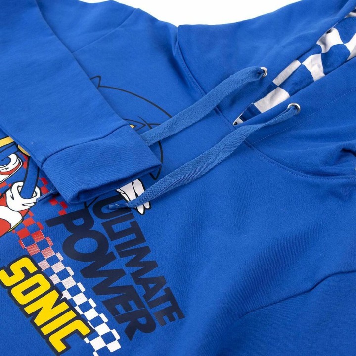 Sweatshirt med hætte til piger Sonic Blå