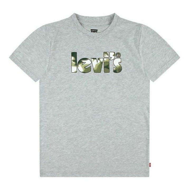 T-shirt Levi's Camo Poster Logo Gray Grå