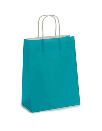 Sæt med Tasker Papir Blå 11 x 36 x 21 cm (12 enheder)