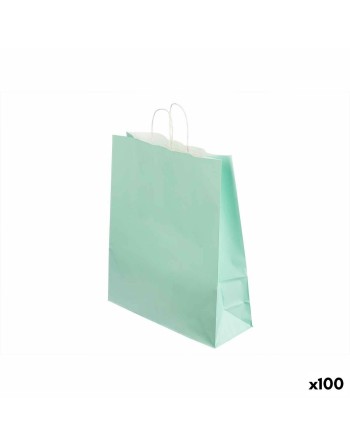 Sac en papier Vert 32 X 12 X 50 cm (100 Unités)