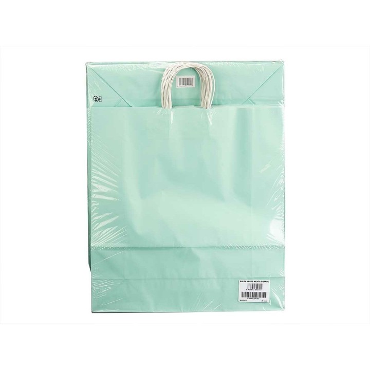 Bolsa de Papel Verde 32 X 12 X 50 cm (100 Unidades)