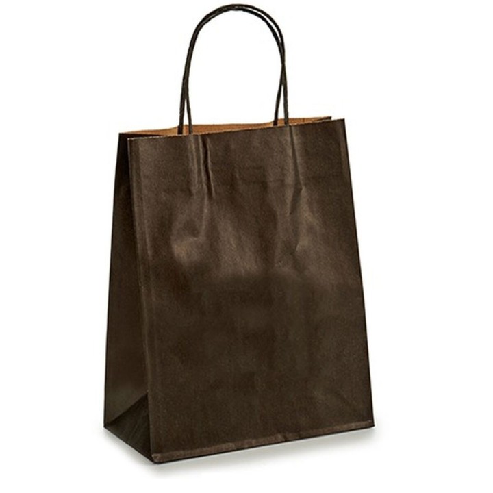 Ensemble de Sacs Papier Noir 11 x 36 x 21 cm (12 Unités)
