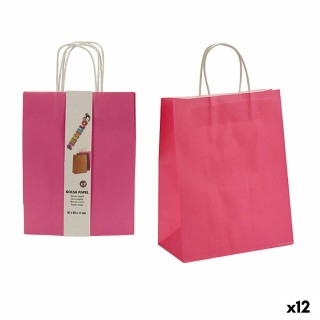 Ensemble de Sacs Papier Rose 11 x 36 x 21 cm (12 Unités)