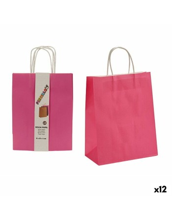 Ensemble de Sacs Papier Rose 11 x 36 x 21 cm (12 Unités)