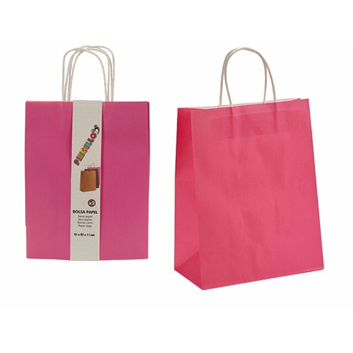 Set di Buste Carta Rosa 11 x 36 x 21 cm (12 Unità)