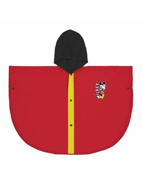 K-Way Impermeabile con Cappuccio Mickey Mouse Rosso