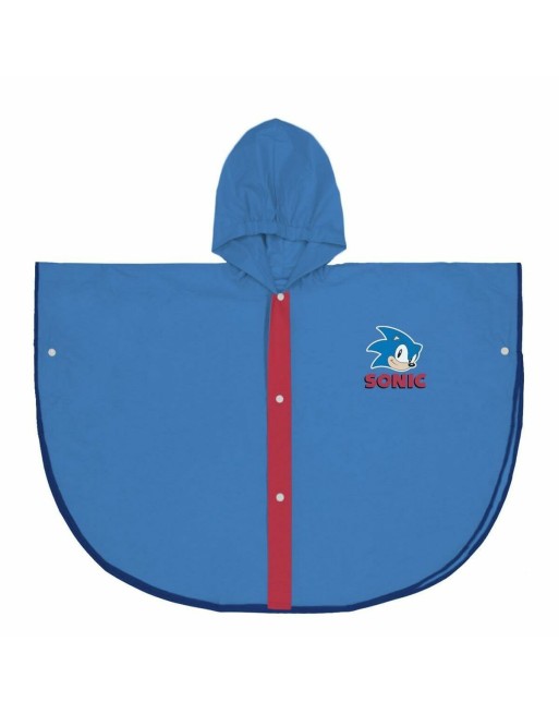 K-Way Impermeabile con Cappuccio Sonic Azzurro