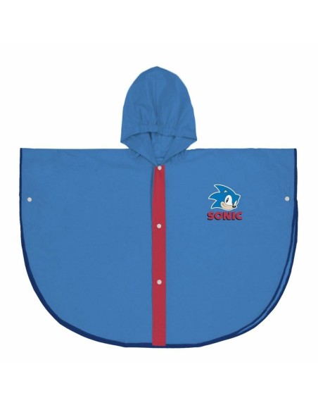 K-Way Impermeabile con Cappuccio Sonic Azzurro