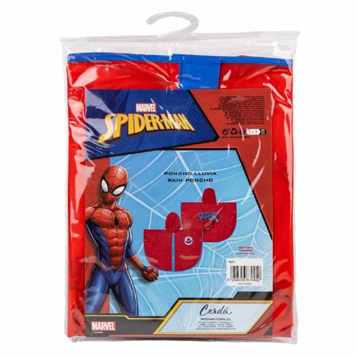 Vandtætte Poncho med Hætte Spider-Man Rød