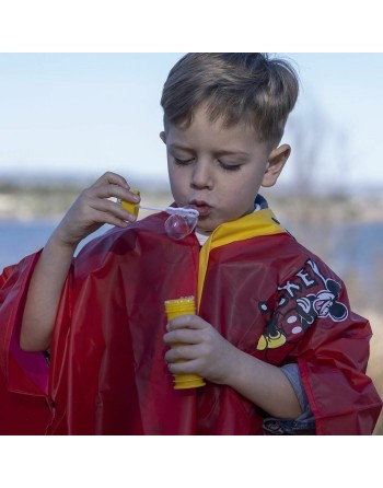 Waterproof Poncho with Hood Mickey Mouse Red