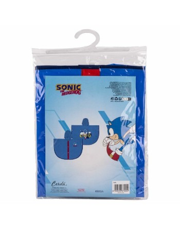 K-Way Impermeabile con Cappuccio Sonic Azzurro