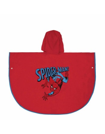 Waterproof Poncho with Hood Spider-Man Red