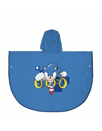 K-Way Impermeabile con Cappuccio Sonic Azzurro