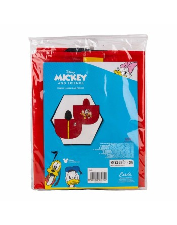 Poncho Impermeable con Capucha Mickey Mouse Rojo