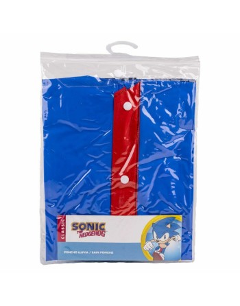 K-Way Impermeabile con Cappuccio Sonic Azzurro