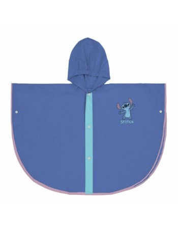 K-Way Impermeabile con Cappuccio Stitch Azzurro