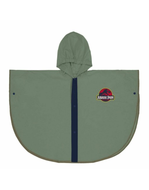 K-Way Impermeabile con Cappuccio Jurassic Park Verde