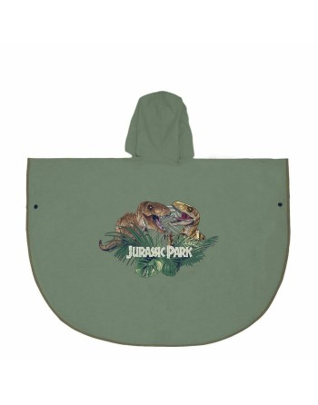 K-Way Impermeabile con Cappuccio Jurassic Park Verde