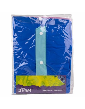 K-Way Impermeabile con Cappuccio Stitch Azzurro