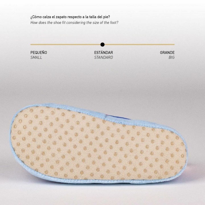 House Slippers Stitch Blue