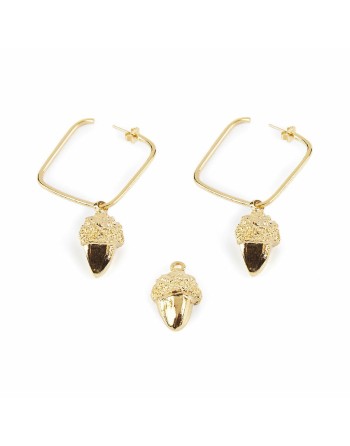 Ladies' Earrings Shabama   Brass Acorn Flash gold-plated 3 cm