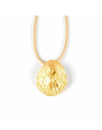 Ladies' Necklace Shabama Calobra Cool Brass Flash gold-plated Nylon Beige 1 m