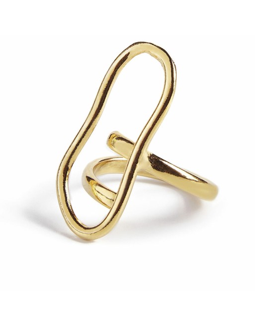 Bague Femme Shabama Chad Laiton Trempé en flash doré Réglable