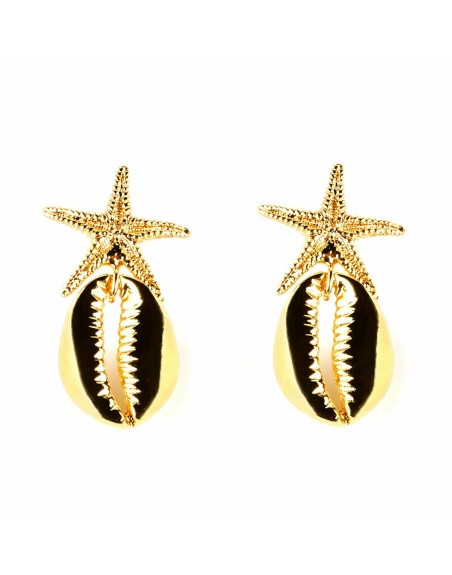 Boucles d´oreilles Femme Shabama Fornells Laiton En or 4 cm