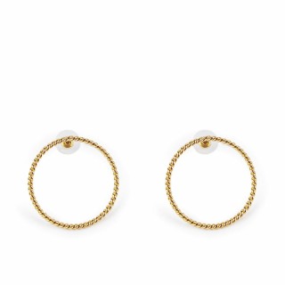 Orecchini Donna Shabama Suri Ottone bagnato in oro 4 cm