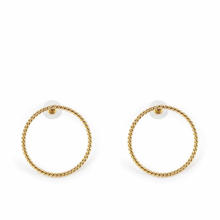 Orecchini Donna Shabama Suri Ottone bagnato in oro 4 cm