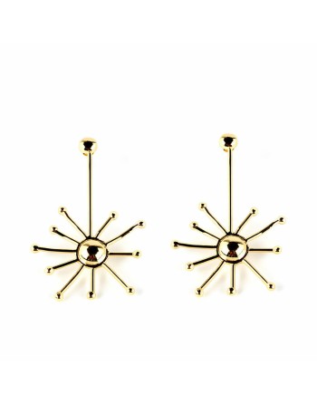 Orecchini Donna Shabama Sun Ottone bagnato in oro 7 cm