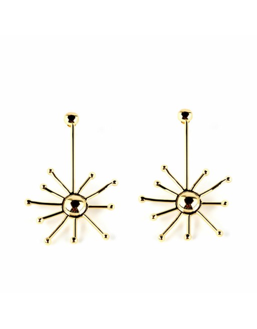 Boucles d´oreilles Femme Shabama Sun Laiton En or 7 cm