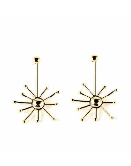 Boucles d´oreilles Femme Shabama Sun Laiton En or 7 cm