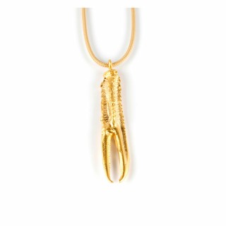 Collana Donna Shabama Tuent Cool Ottone Bagno di flash oro Nylon Beige 1 m