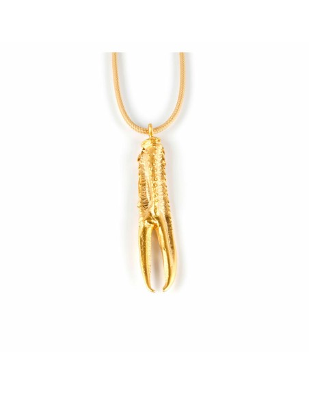 Collana Donna Shabama Tuent Cool Ottone Bagno di flash oro Nylon Beige 1 m