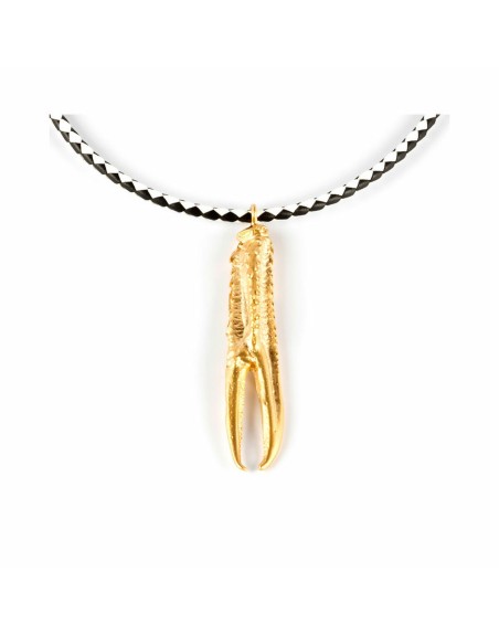 Collar Mujer Shabama Tuent Luxe Latón Bañado en flash dorado Cuero 38 cm