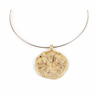Collana Donna Shabama   Ottone bagnato in oro Rigido Lime 13 cm