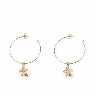 Orecchini Donna Shabama Blanca Ottone bagnato in oro 3,5 cm