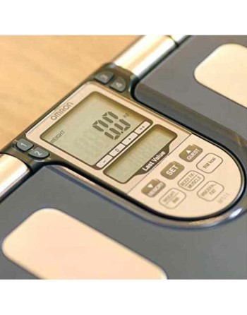 Bilancia Digitale da Bagno Omron BF511 Azzurro Metallo Indice di Grasso Corporeo