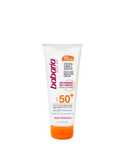 Fluido Solare Antimacchie Cara & Escote Babaria 8410412029889 SPF 50+ (75 ml) SPF 50+ 75 ml