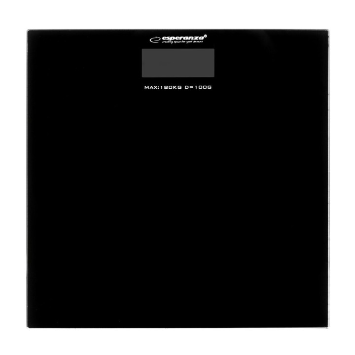 Balance Numérique de Salle de Bain Esperanza EBS002K Noir verre Verre trempé 180 kg