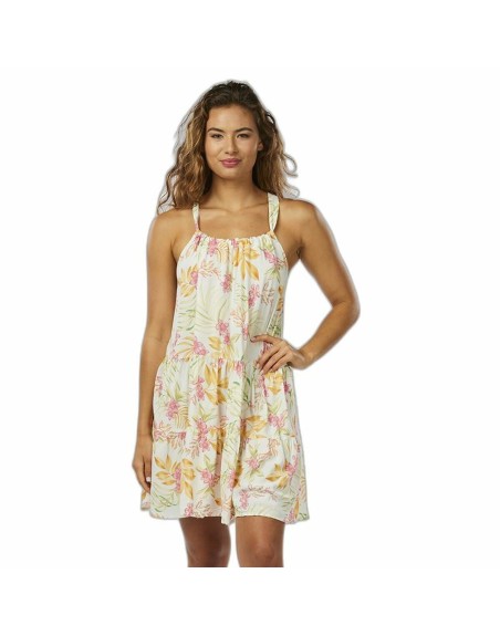 Kjole Rip Curl Sun Dance Up Hvid Tropisk