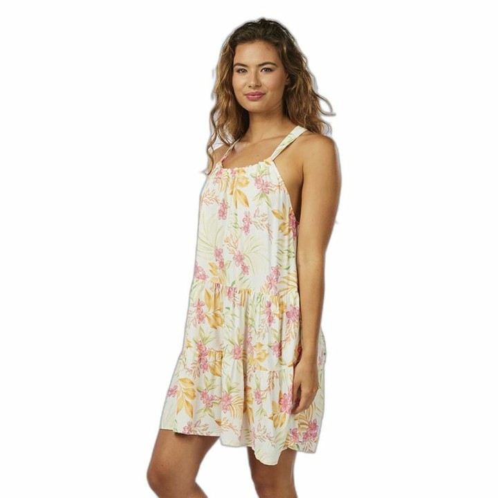 Kjole Rip Curl Sun Dance Up Hvid Tropisk