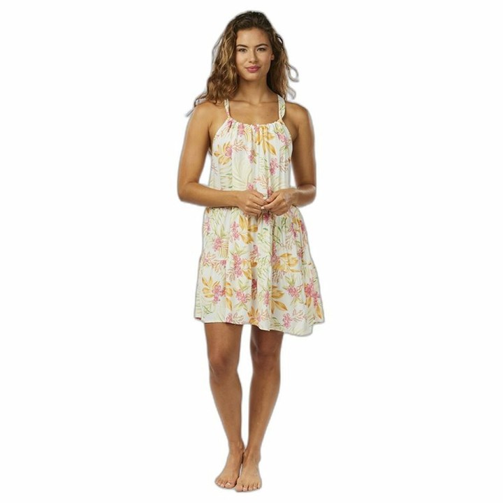 Kjole Rip Curl Sun Dance Up Hvid Tropisk