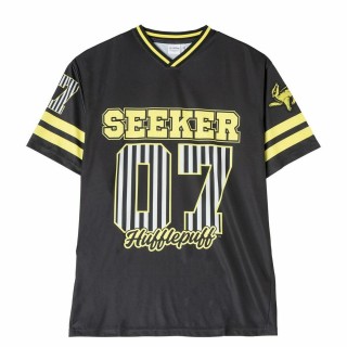 Camiseta de Manga Corta Unisex Harry Potter Hufflepuff Negro
